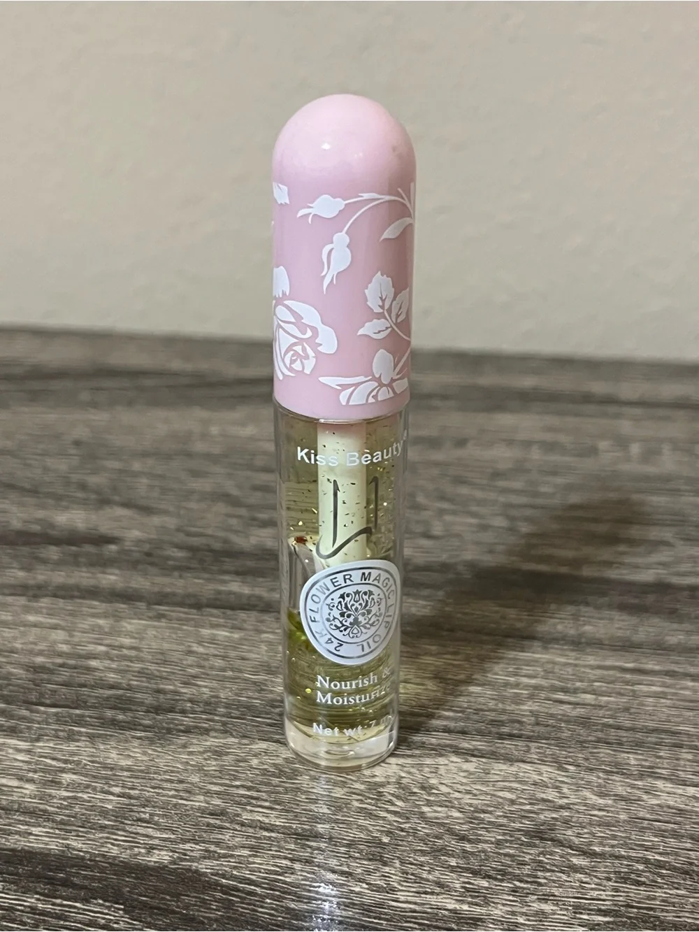 Pink Floral Lip Oil – Nourishing Moisture